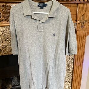 Ralph Lauren Gray Polo Shirt Classic Cotton Blend